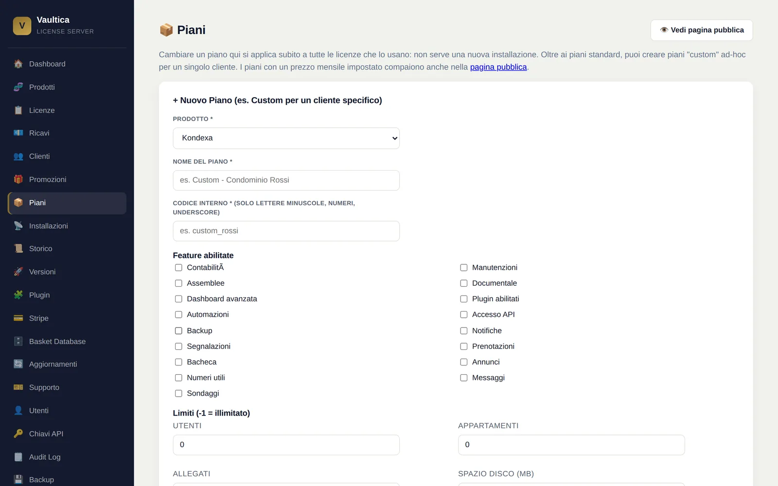 I piani,|e la pagina pubblica che ne esce