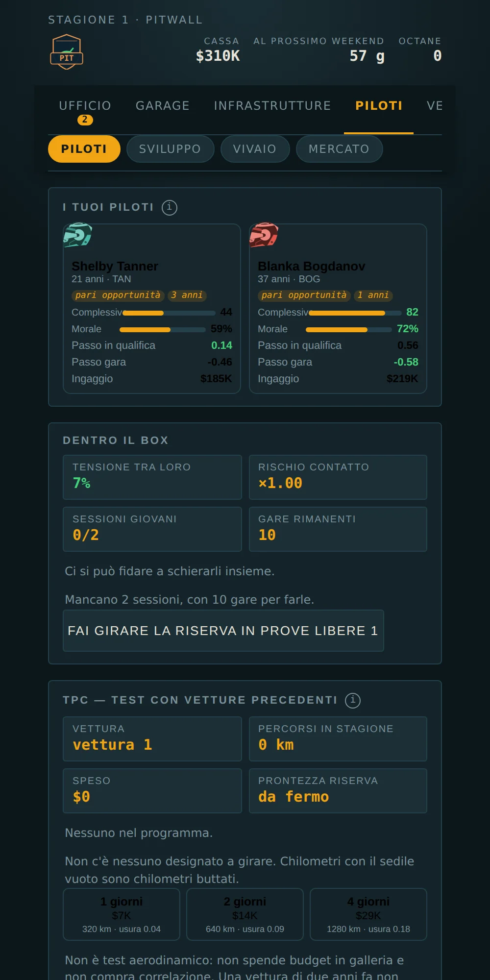 Le due schede a confronto: su ogni voce è evidenziato il migliore dei due.